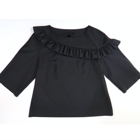 PASKAL ruffle trim stretch wool top - Picture 4 of 6